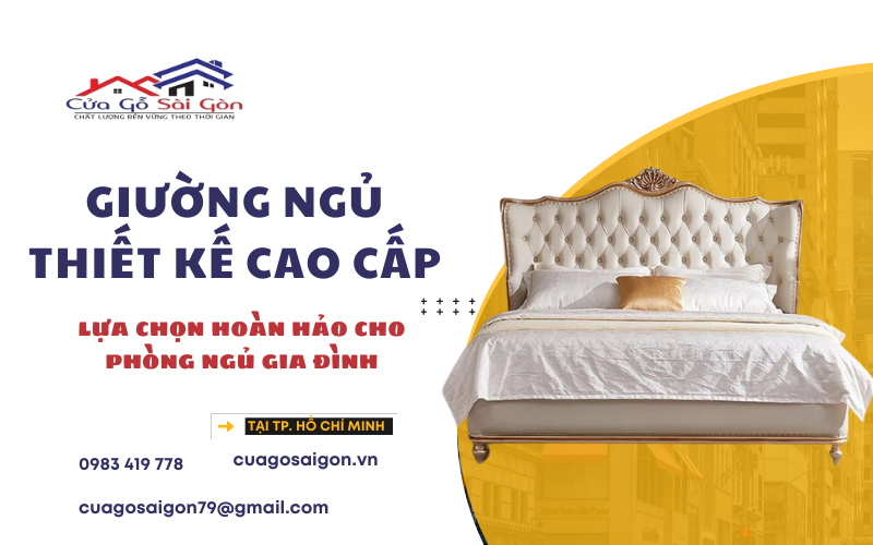 Giường ngủ thiết kế cao cấp.